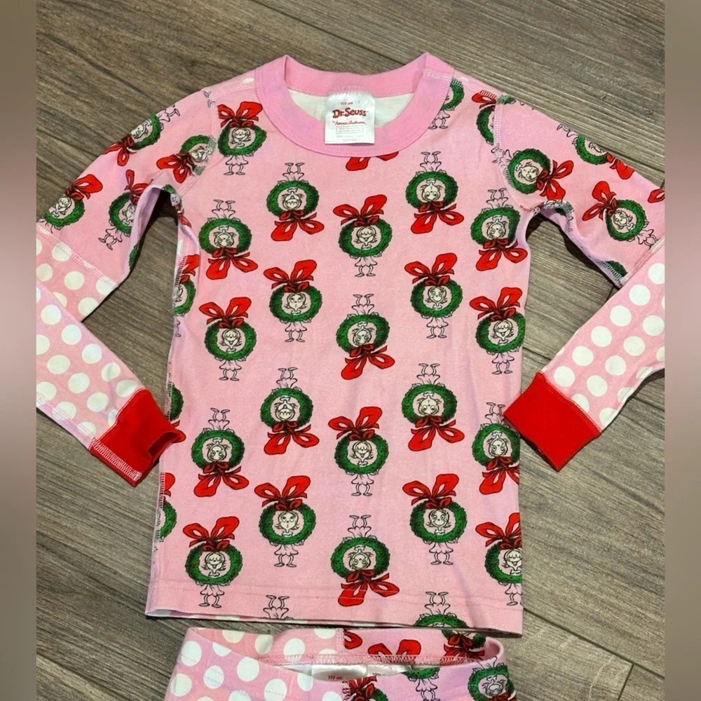 New Hanna Andersson Dr. Seuss Grinch Cindy Lou Who Girls 5 Pajama Set